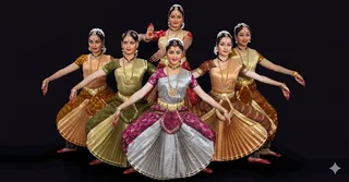 Shanthi Tailors Pvt Ltd. Bharathnatyam dress and temple jewellery — photo 3