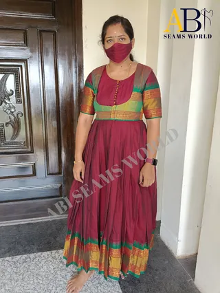 Abi Seams World | Ladies & Kids Tailoring, Blouse Stitching, Saree Draping in Coimbatore — work photo 4