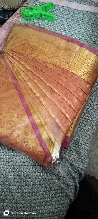 Saree pre-pleating, draping, & Tanjavur painting by Lalitha — work photo 4